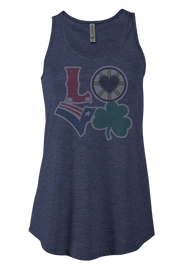 Boston Love Womens Tri-Blend Tank Top